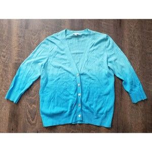 Womens M Gap Blue Gradient Spring Or Summer Cardigan